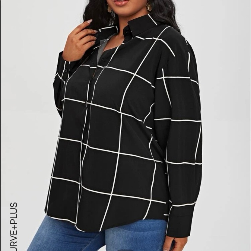 PlaidButton blouse - Picture 9 of 10